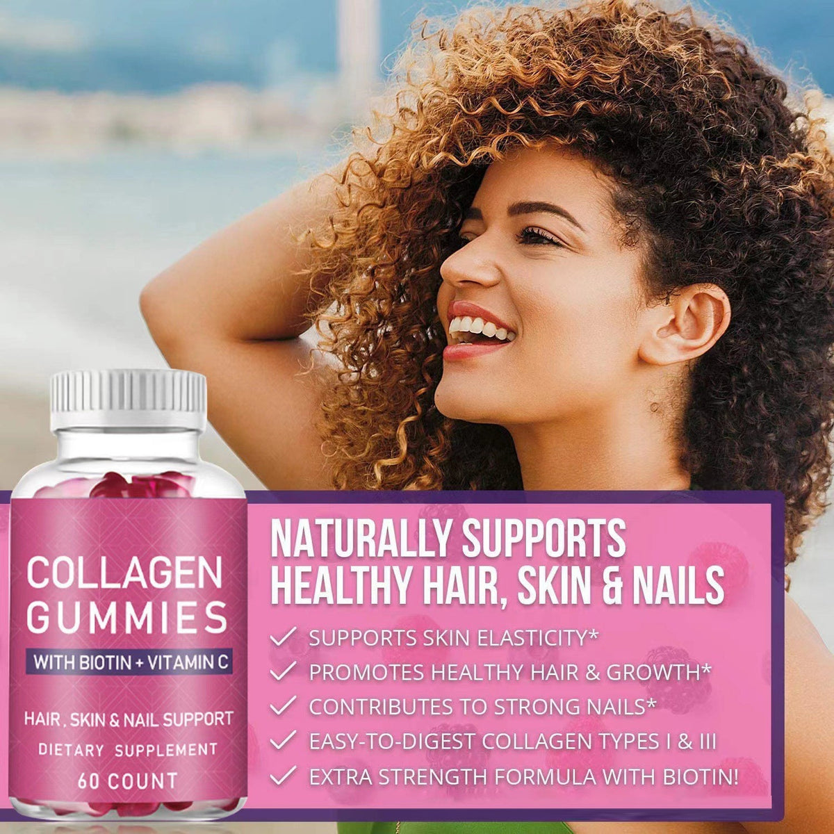 Collagen Gummies - Soft Candy, 60 Capsules