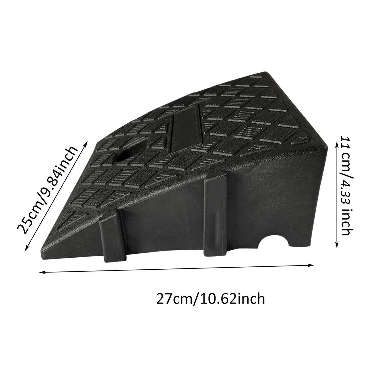 Yellow Curb Ramp Pair for Driveway and Vehicle Access - Heavy Duty PVC