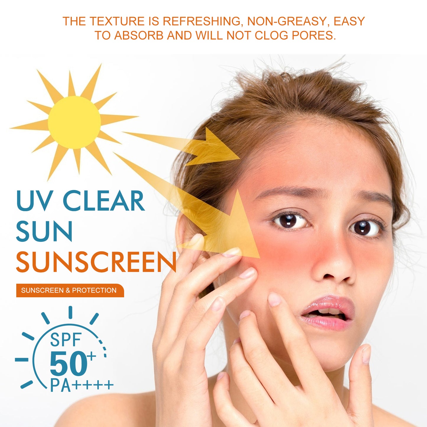 UV Clear Moisturizing Sunscreen - Lightweight Non-Greasy Face Sun Protection