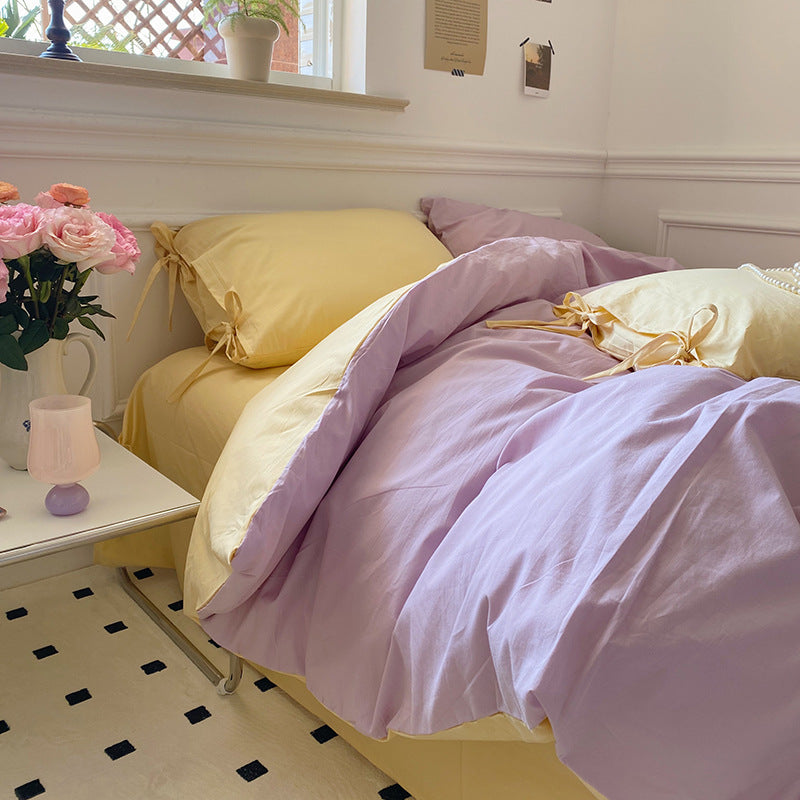 Cotton Bedding Set Four-Piece Soft Comfortable Bed Linen for All Sizes