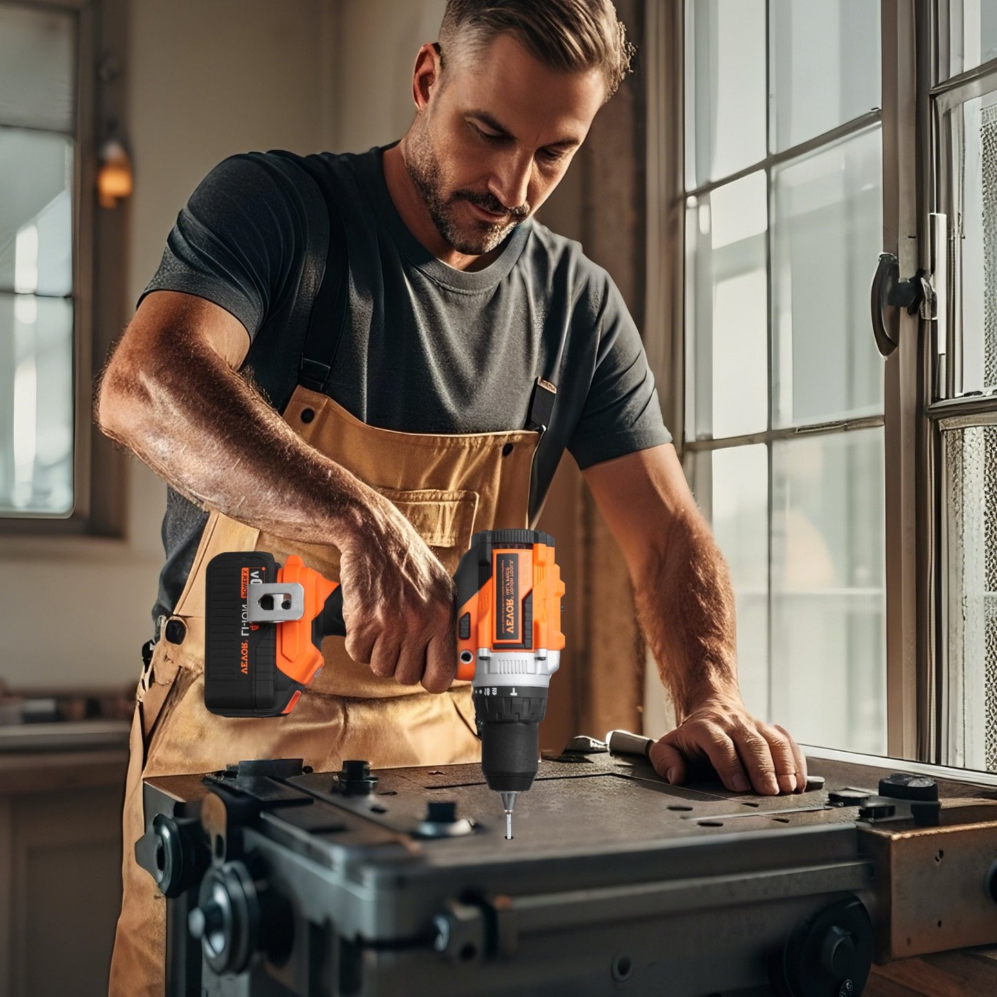 20V Cordless Power Tool Combo Kit with Impact Drill and Impact Driver