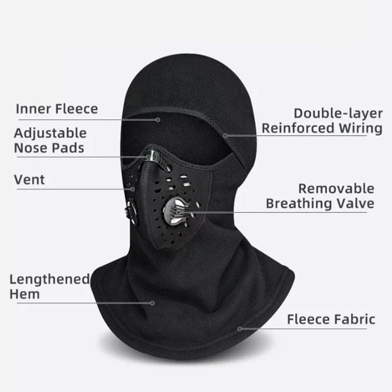 Winter Cycling Mask Cold-Proof Windproof Face Cover for Motorcycle & Outdoor Sports
