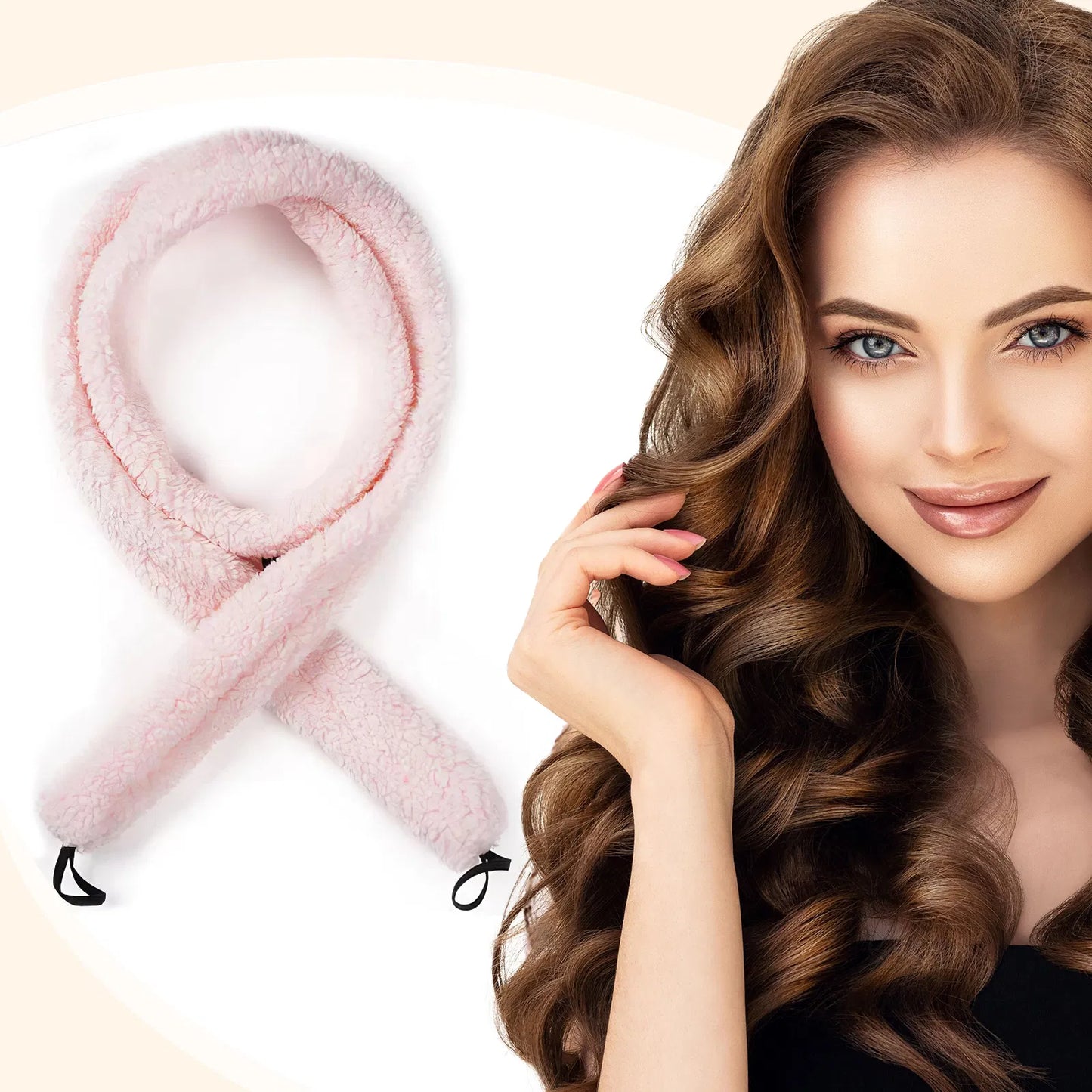 Satin Heatless Hair Curler Set - Overnight Natural Wave Styling Tool