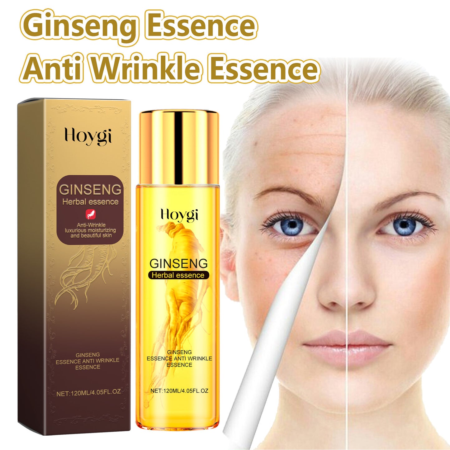 Ginseng Anti-Wrinkle Facial Essence - 120ml Deep Moisturizing Skin Repair