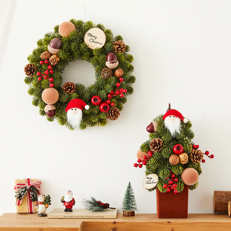 Christmas Wreath Cane Decorations for Holiday Home Decor