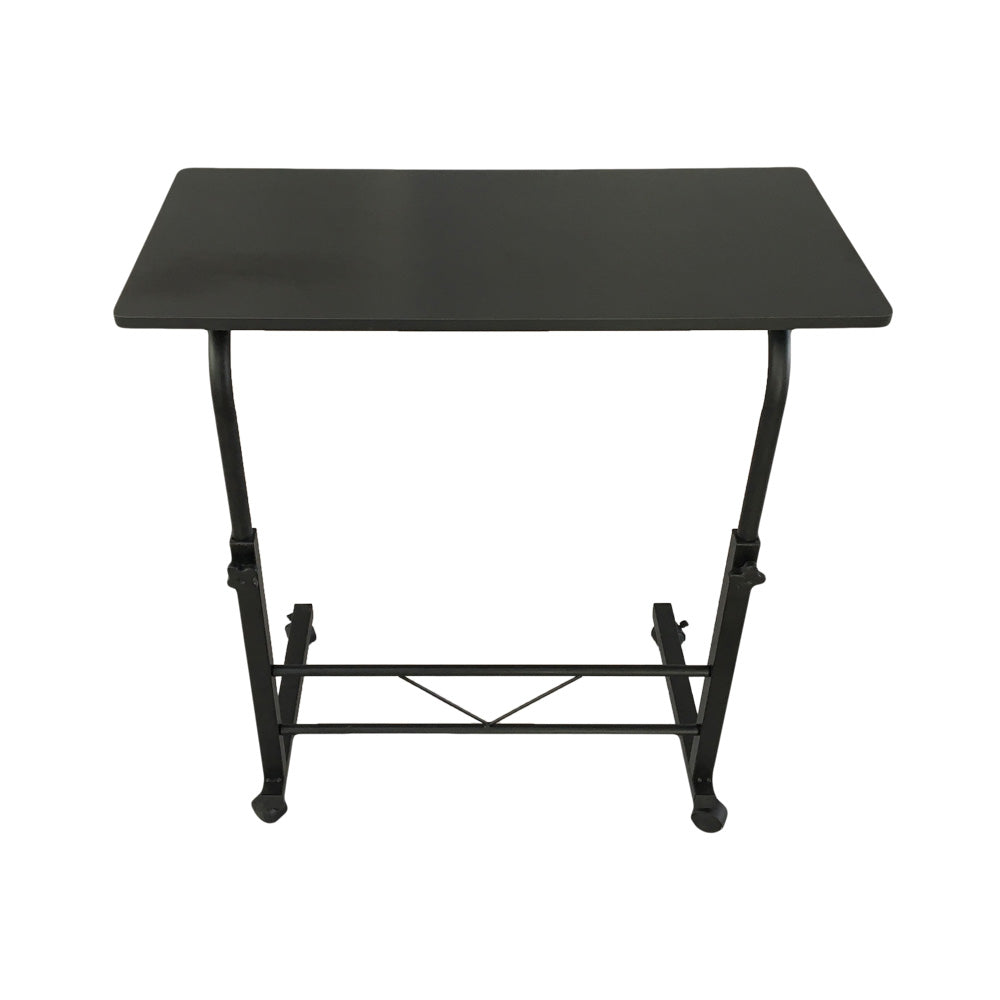 80cm Adjustable Tray Table Rolling Sofa Side Snack With Wheels
