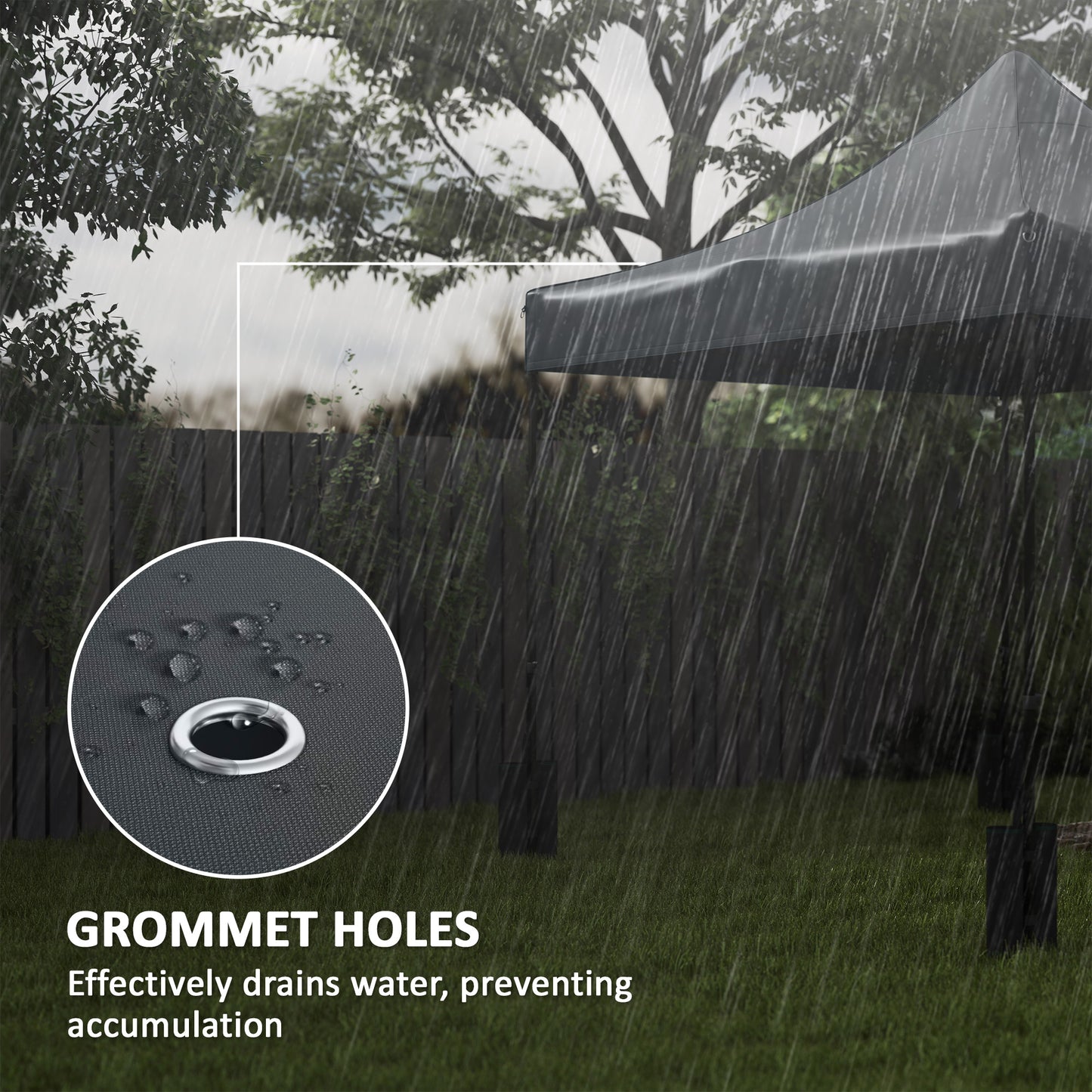 10x10 Canopy Replacement Top with 4 Sand Bags - Dark Gray