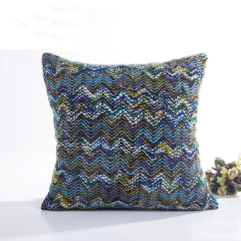 Blended Wool Stripes Cushion Cover 45x45cm - Modern Home Decor