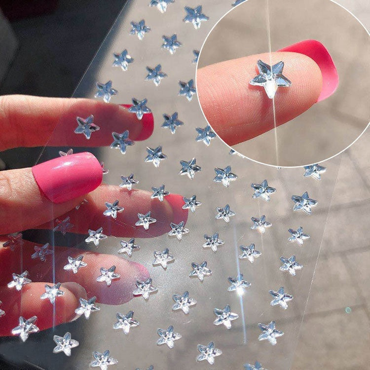 Pearl and Crystal Nail Art Stickers Set for DIY Manicure and Decor