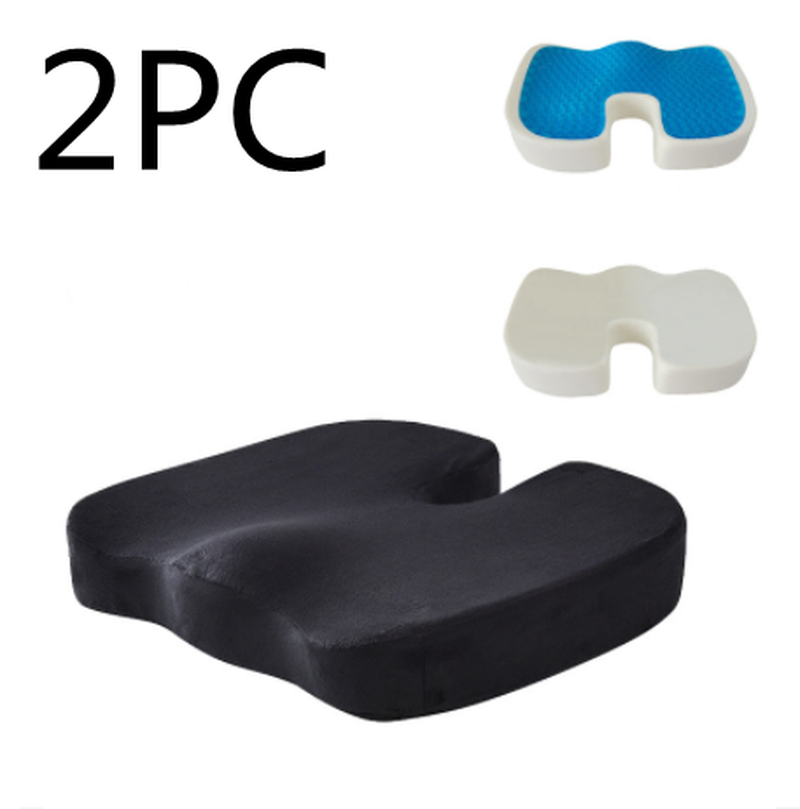 Office Memory Foam Gel Seat Cushion Breathable Cover
