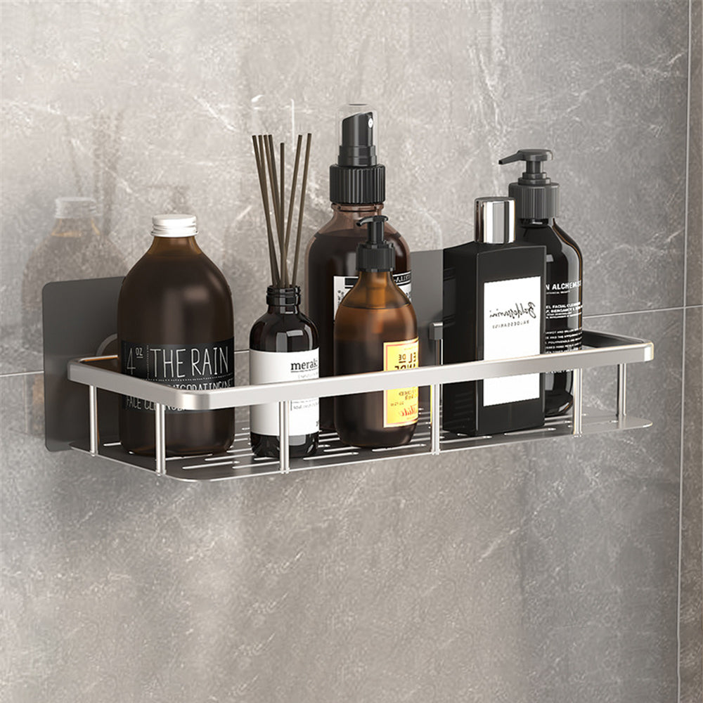Aluminum Wall Shelf Bathroom & Kitchen Dual-Use Rectangular Storage Rack