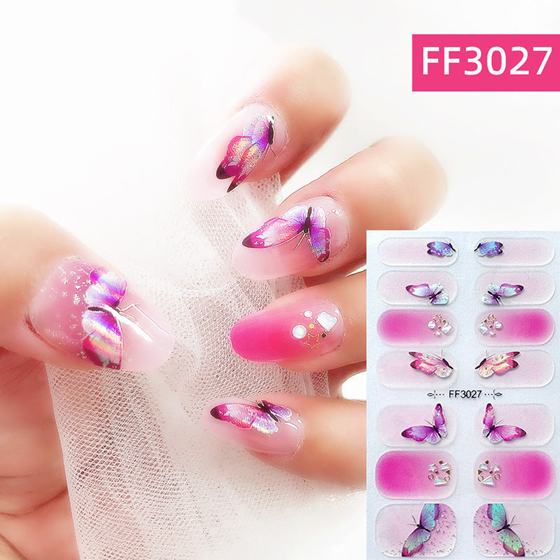 3D Nail Art Crystal Nail Polish Film Full Paste Non-Toxic Durable Stickers