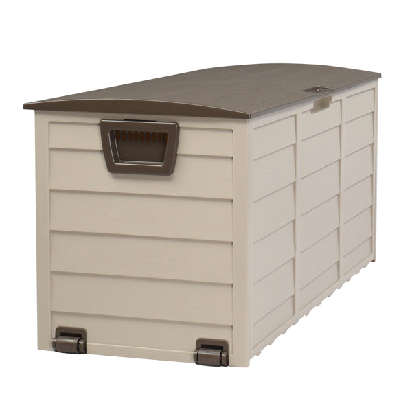 75 Gallon Weather-Resistant Plastic Outdoor Storage Box with Wheels