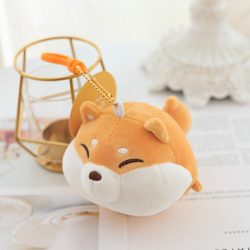 Cute Dog Pet Cosmetic Bag and Keychain Set - Shiba Inu Husky Dumpling Style