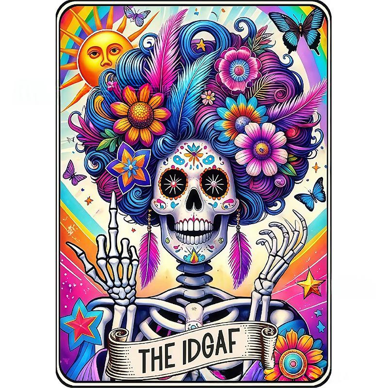 Halloween Skull 5D DIY Diamond Painting Full Drill Wall Art Kit - 30x40cm