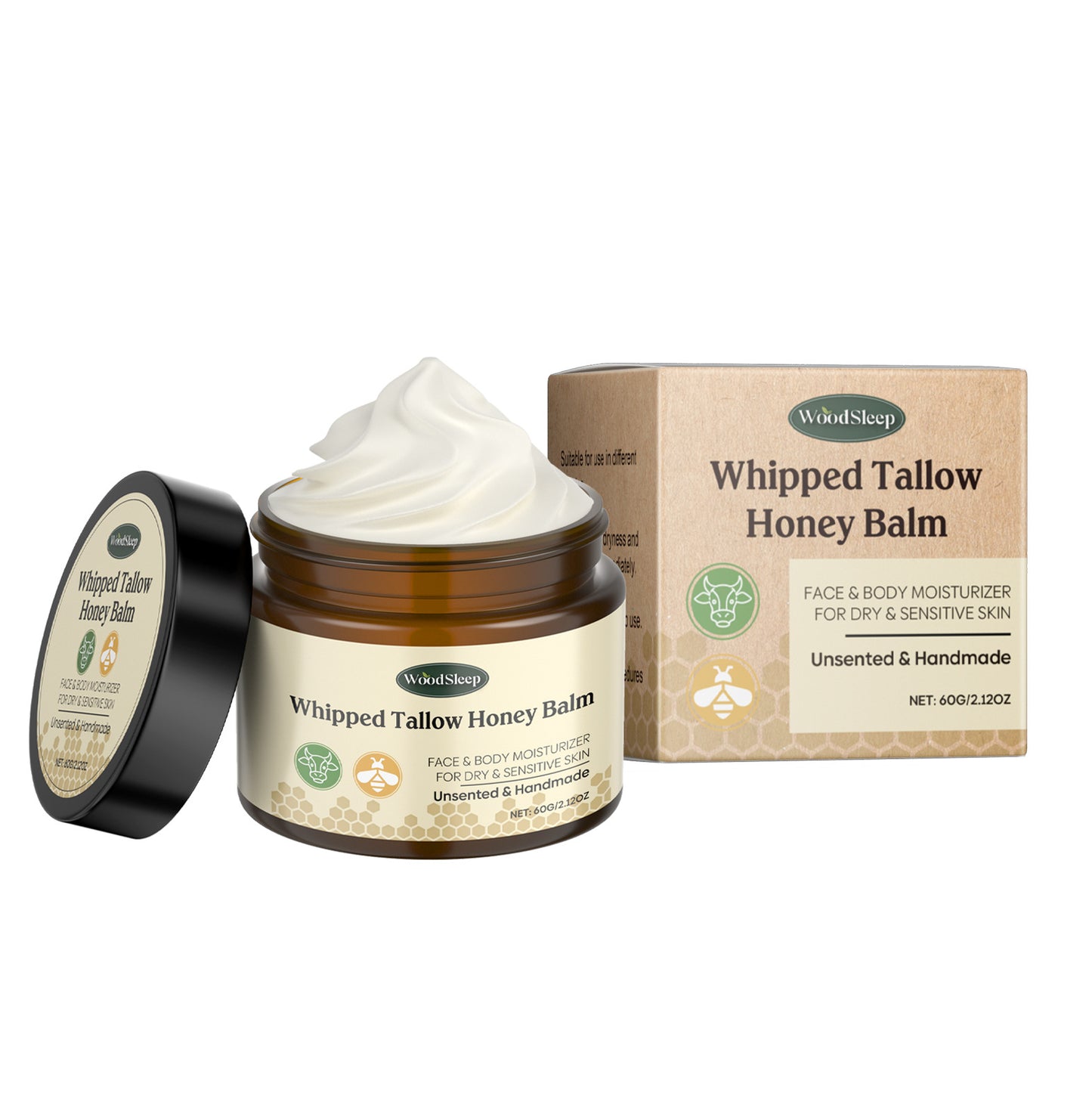 Moisturizing Skin Care Cream - Gentle, Nourishing, 60g