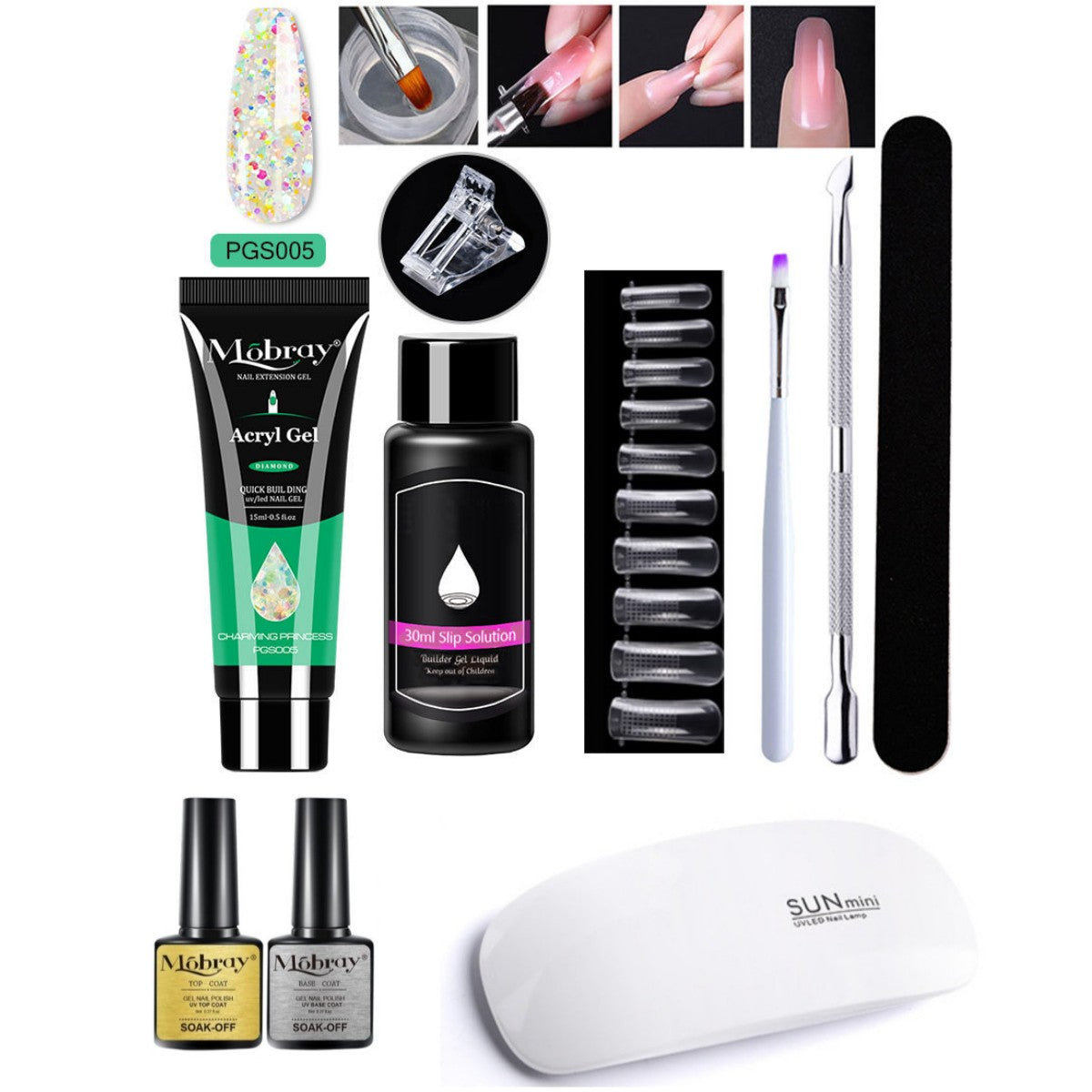 Nail Art Resin Extender Kit - 12 Colors