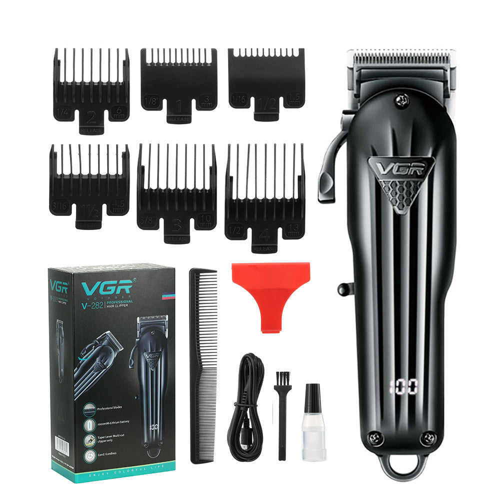 Gradient Electric Hair Clipper Head - USB Charging, Black
