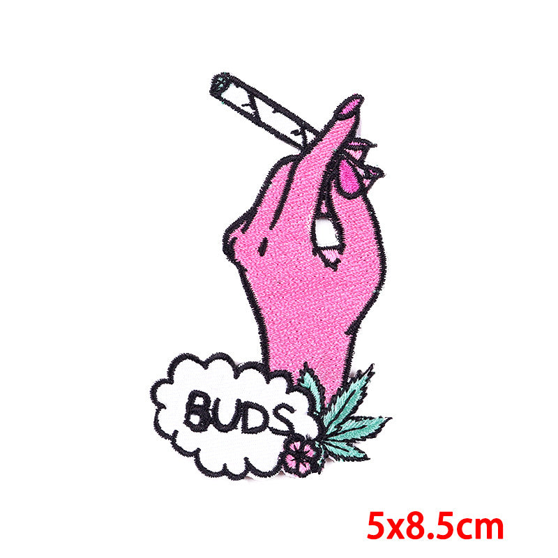 Embroidered Punk Skull Patch Iron-On Clothing Accessories - Multiple Colors