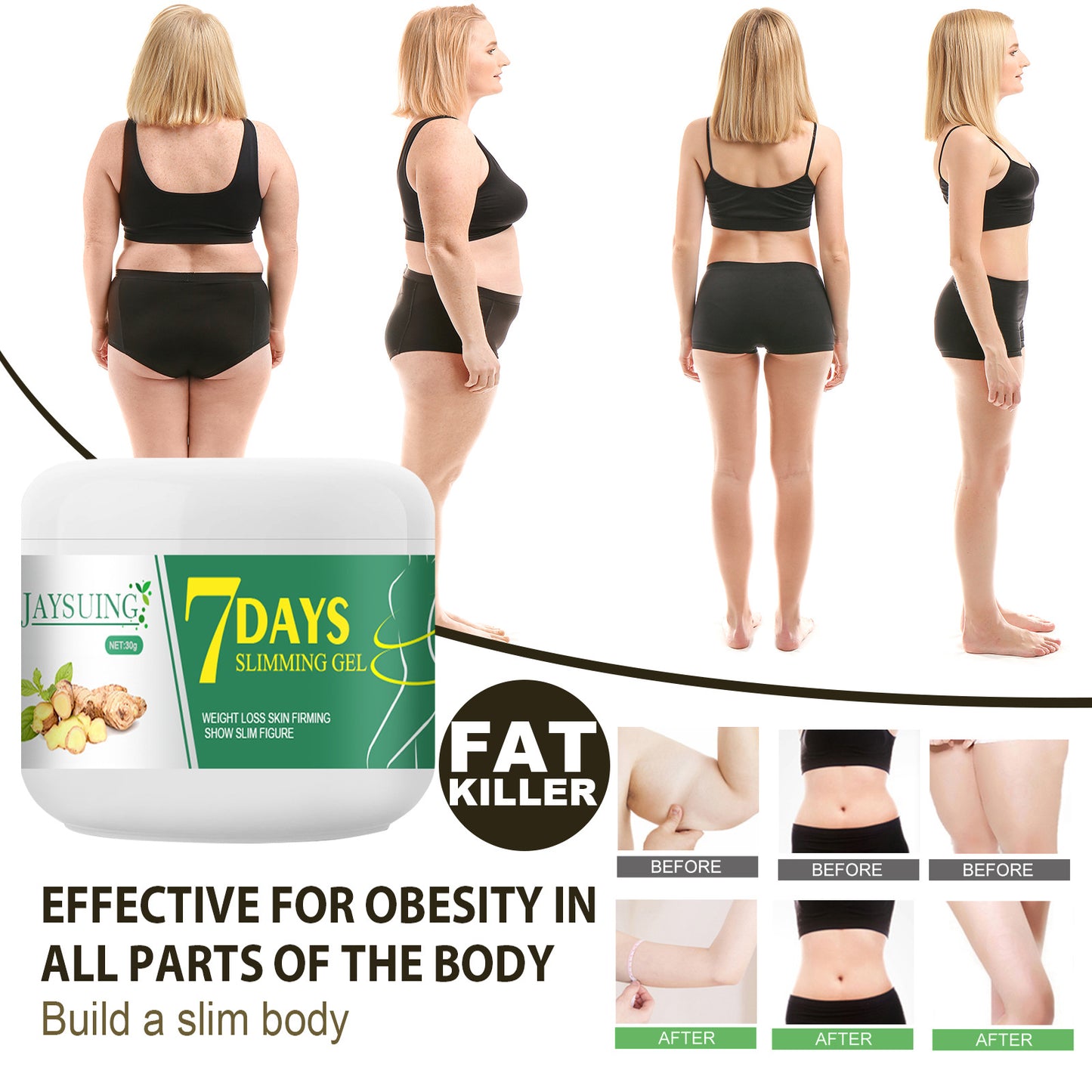 Ginger Slimming Cream for Abdominal Firming and Body Shaping