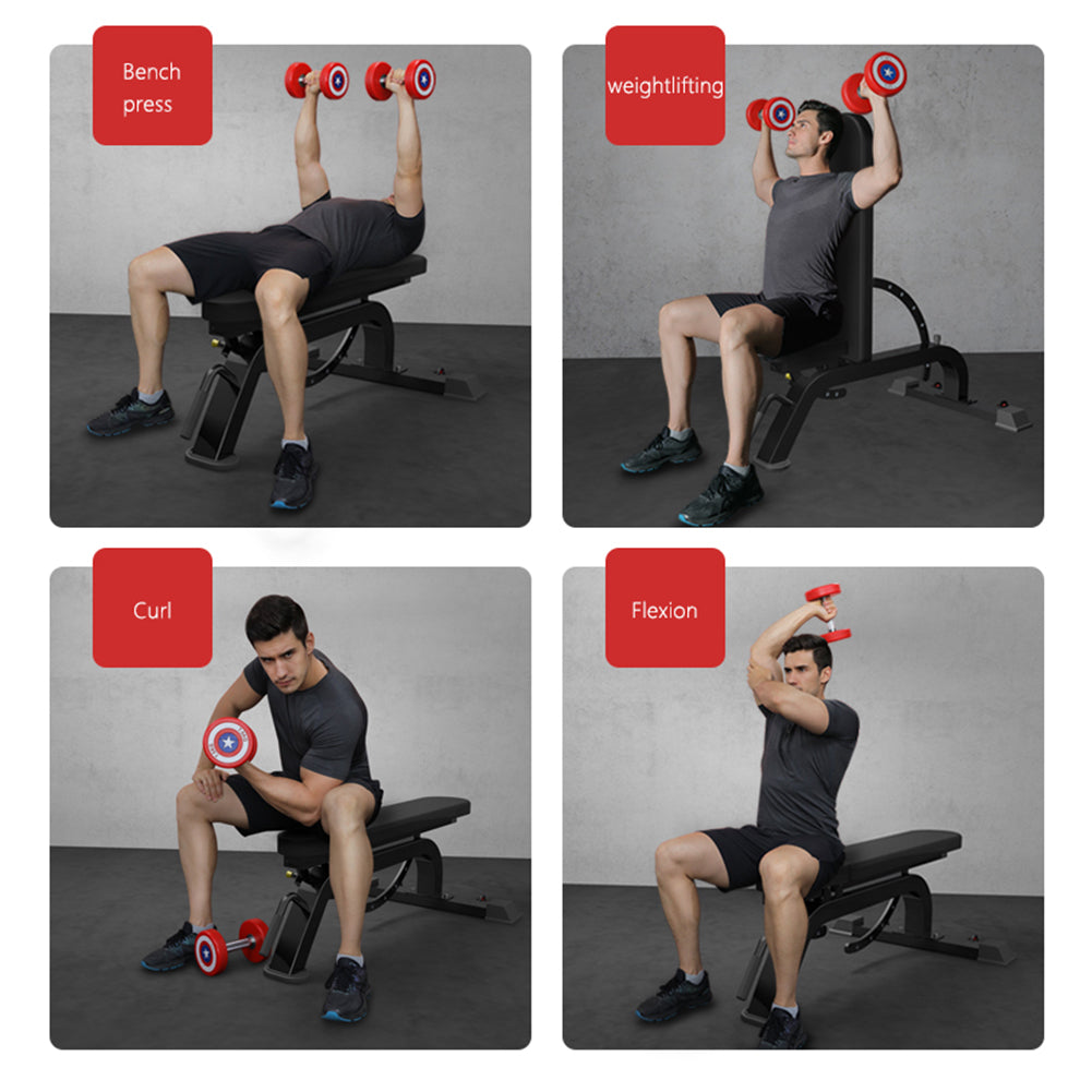 Adjustable Weight Bench for Full Body Workout - Black