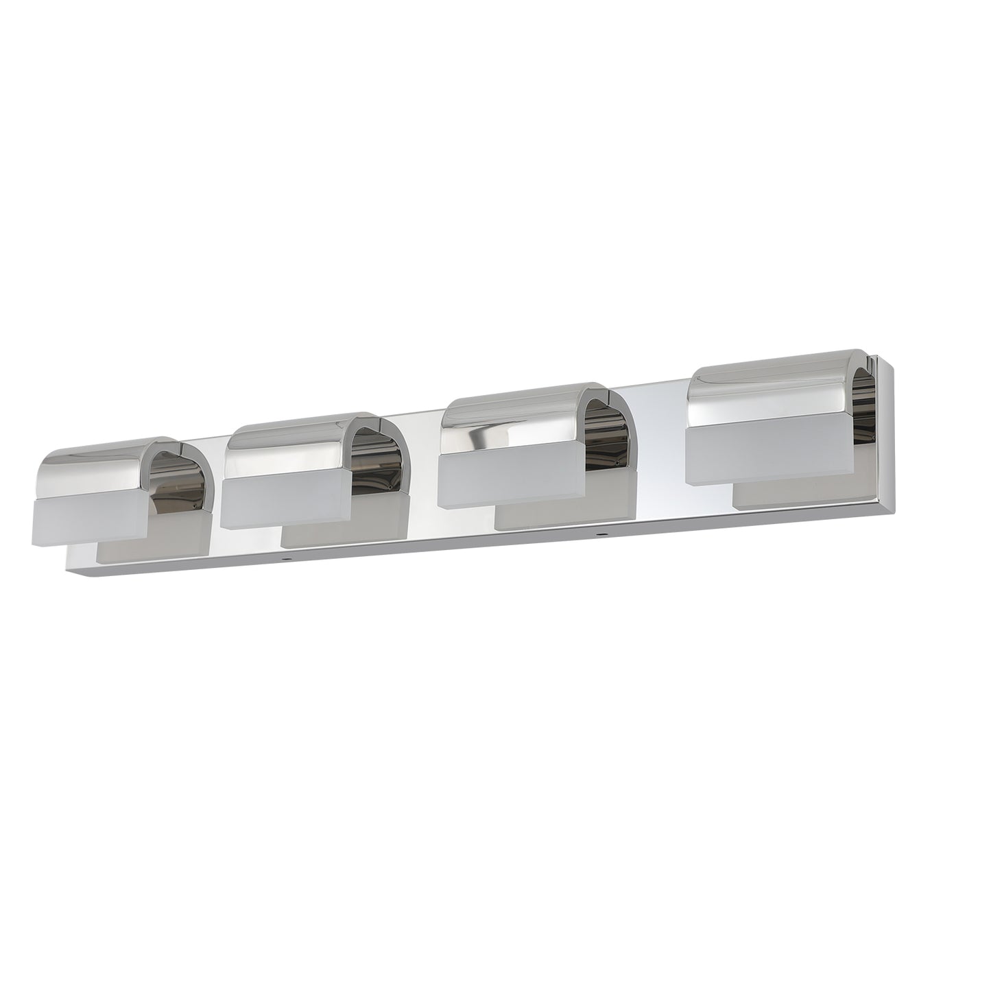 4-Light Modern Bathroom Vanity Lighting - LED Wall Fixture