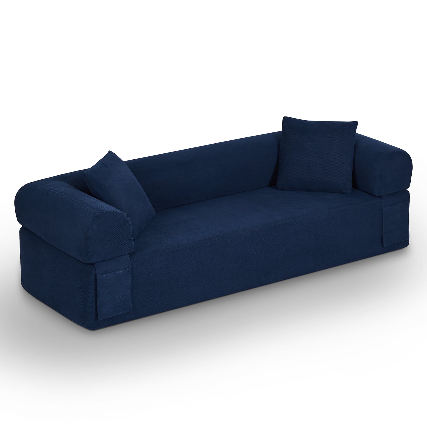 Modern 3-Seater Sofa - No Assembly, Compact Design, Blue