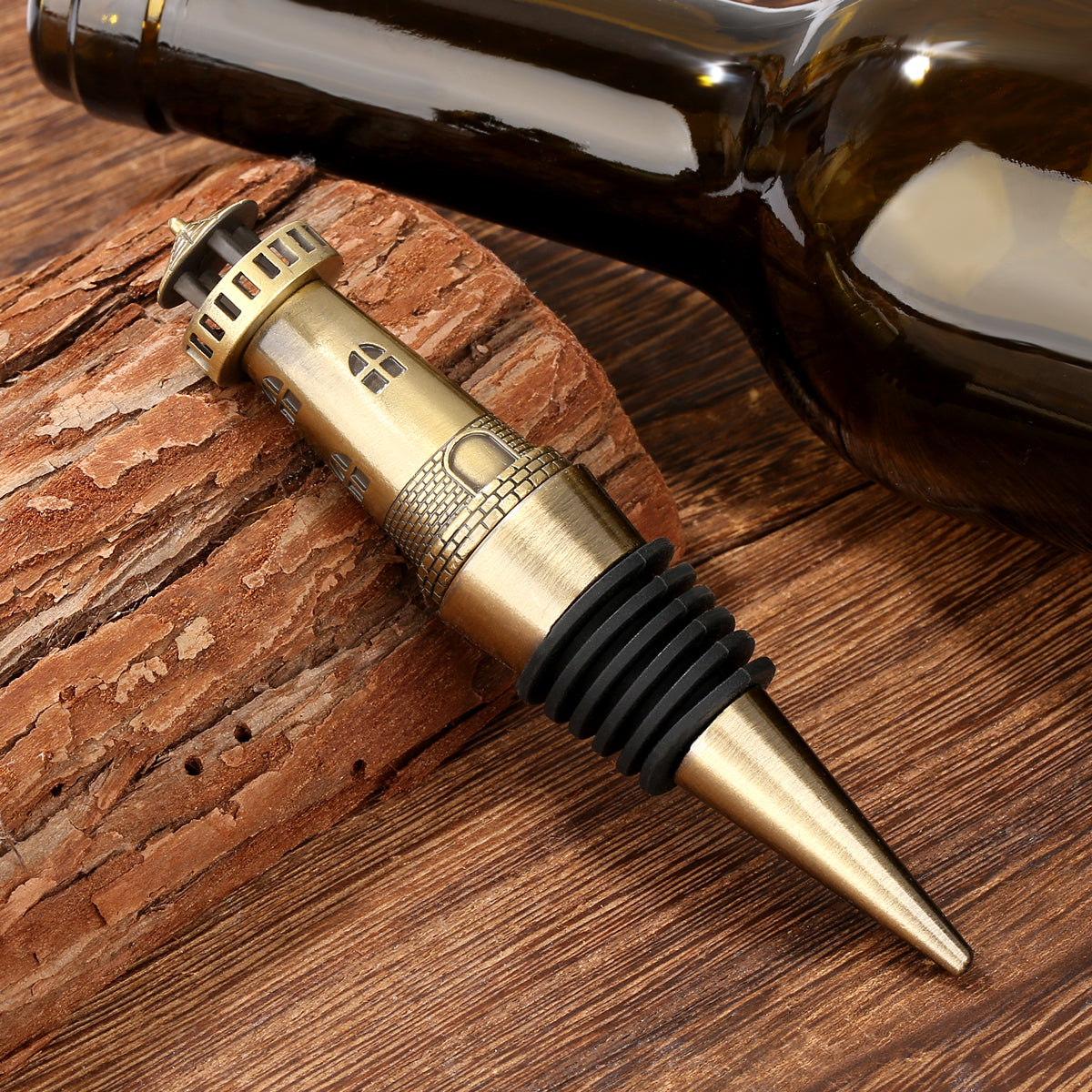 Creative Lighthouse Wine Stopper - Retro Zinc Alloy Wine Preserver