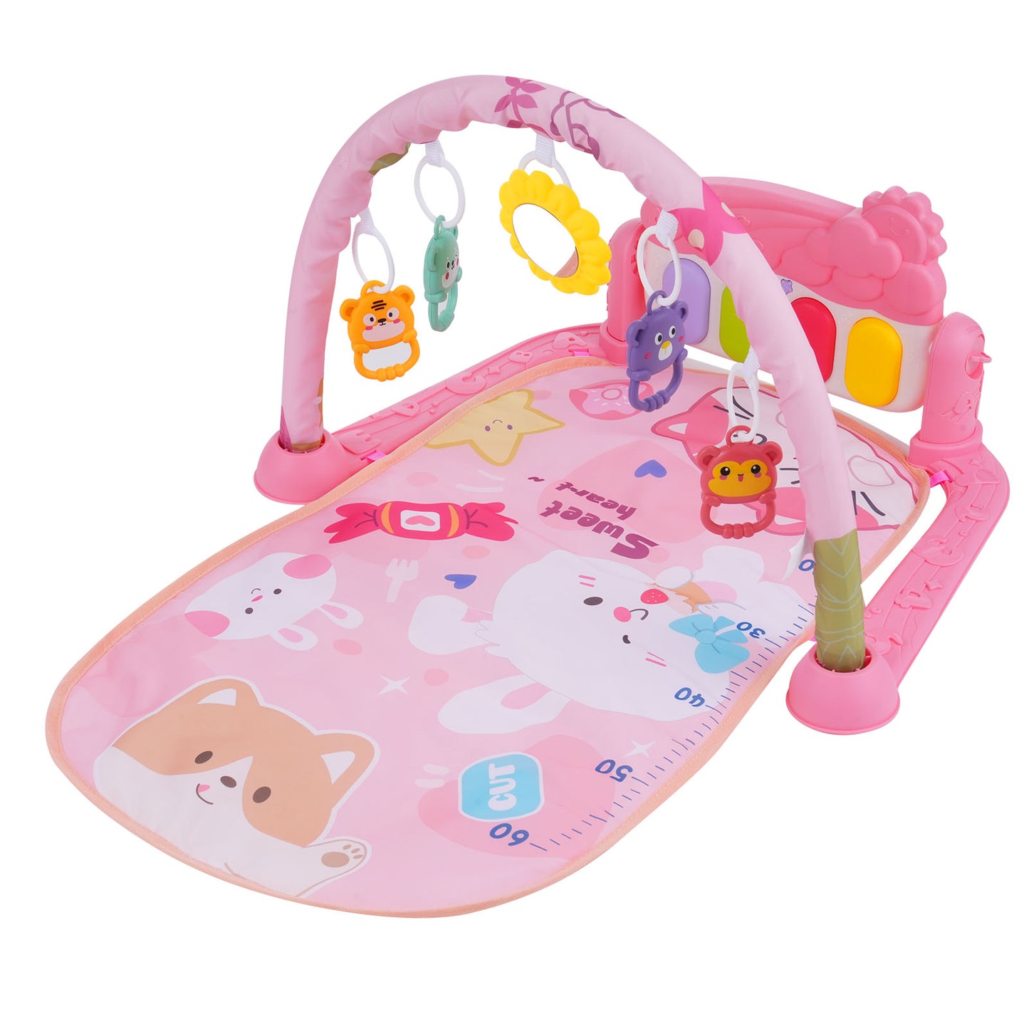 Baby Piano Play Mat with Colorful Toys - Musical Activity Gym