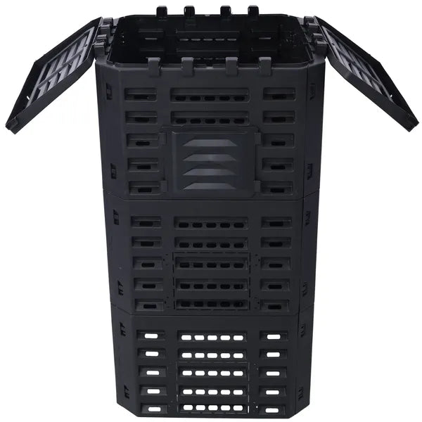 132 Gallon Outdoor Composter Bin - Recycled Plastic, Easy Assembly