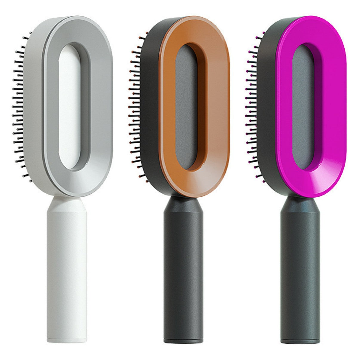 Self-Cleaning Hair Brush with 3D Air Cushion for Scalp Massage & Detangling