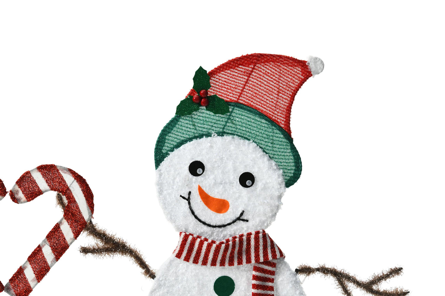 Heart-Shaped Snowman LED Lights for Holiday Decor