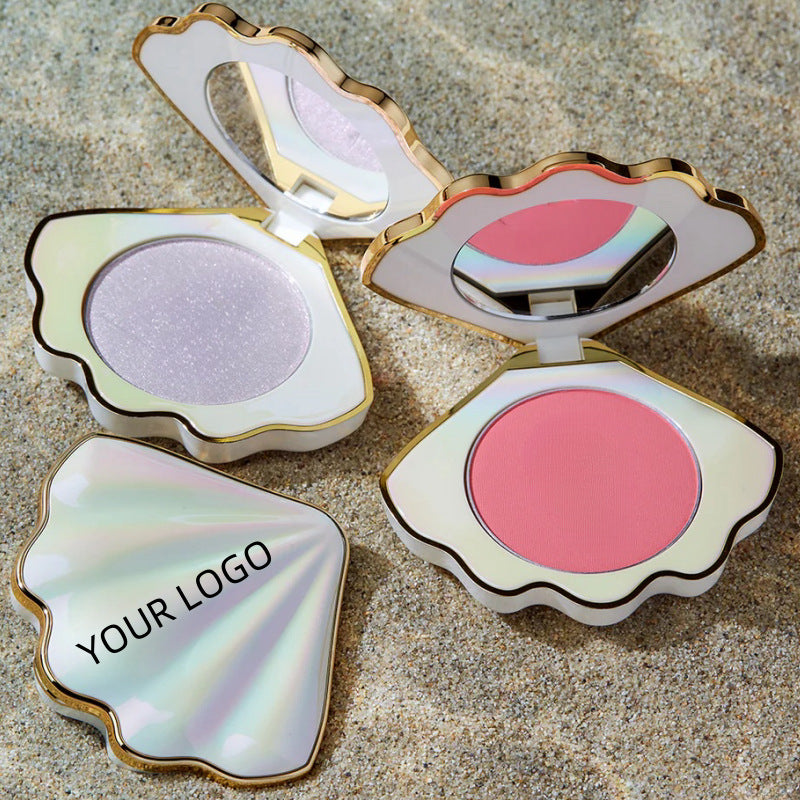 Shell-Shaped Monochrome Highlight & Contour Makeup Palette - Multiple Colors
