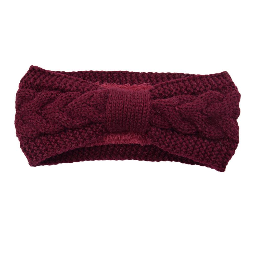 Fleece Knitted Headband Twist Bow – Multiple Colors