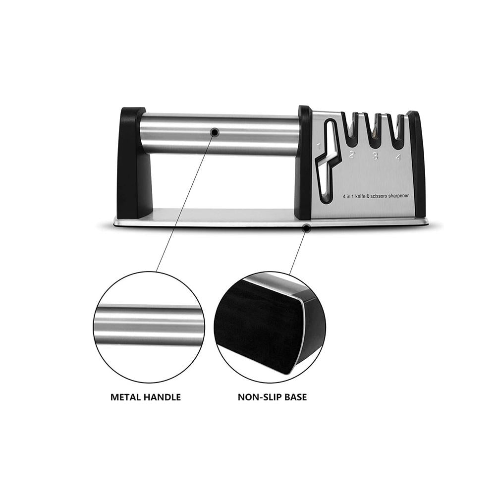 Non-slip Kitchen Knife Sharpener, Ergonomic Handle, Safe And Fast