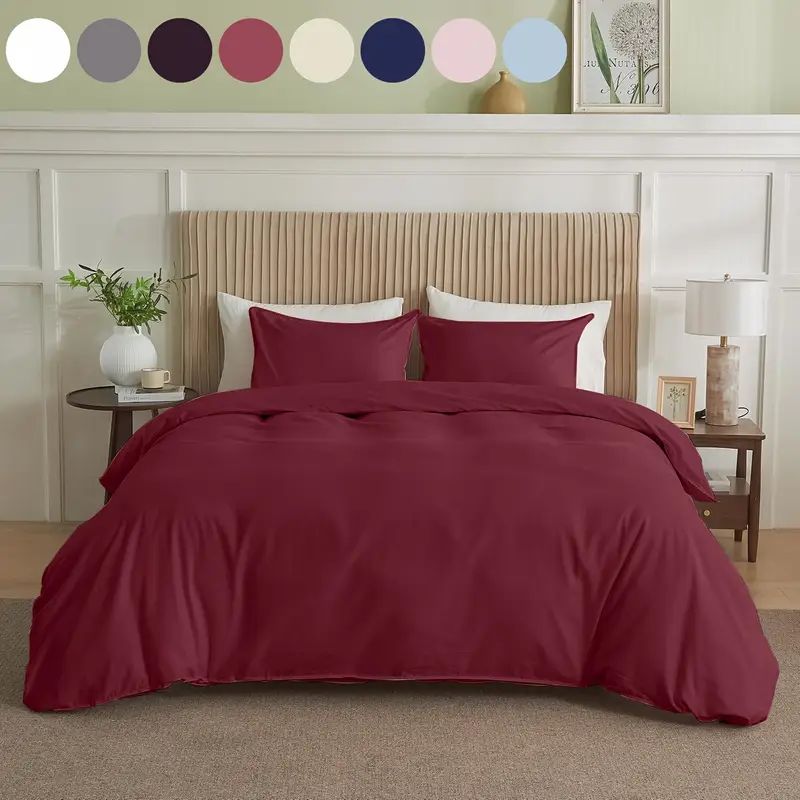 King Solid Duvet Cover - Soft & Durable Bedding