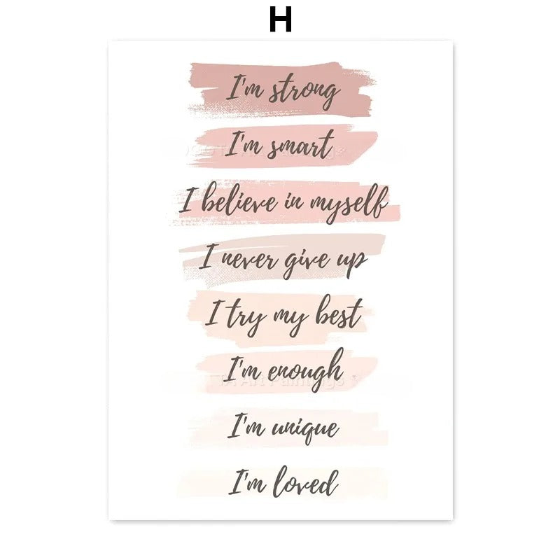 Children's Ballet Alphanumeric Canvas Wall Art - Frameless Nordic Style for Kids Room