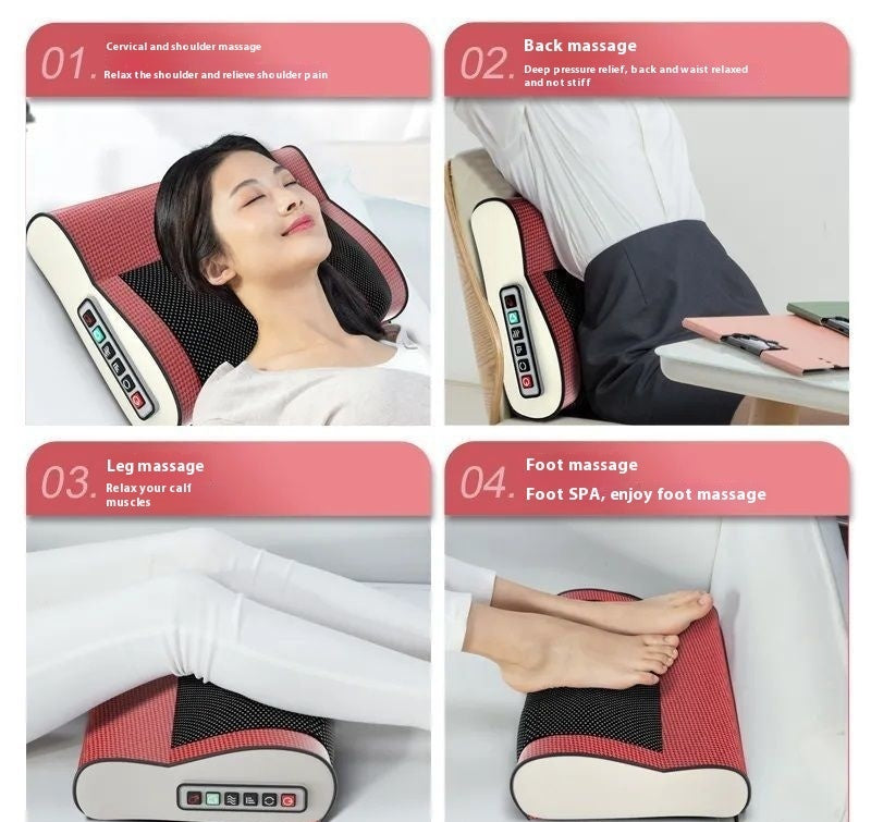 Intelligent Heating Waist Massager - 3 Gear PU Leather