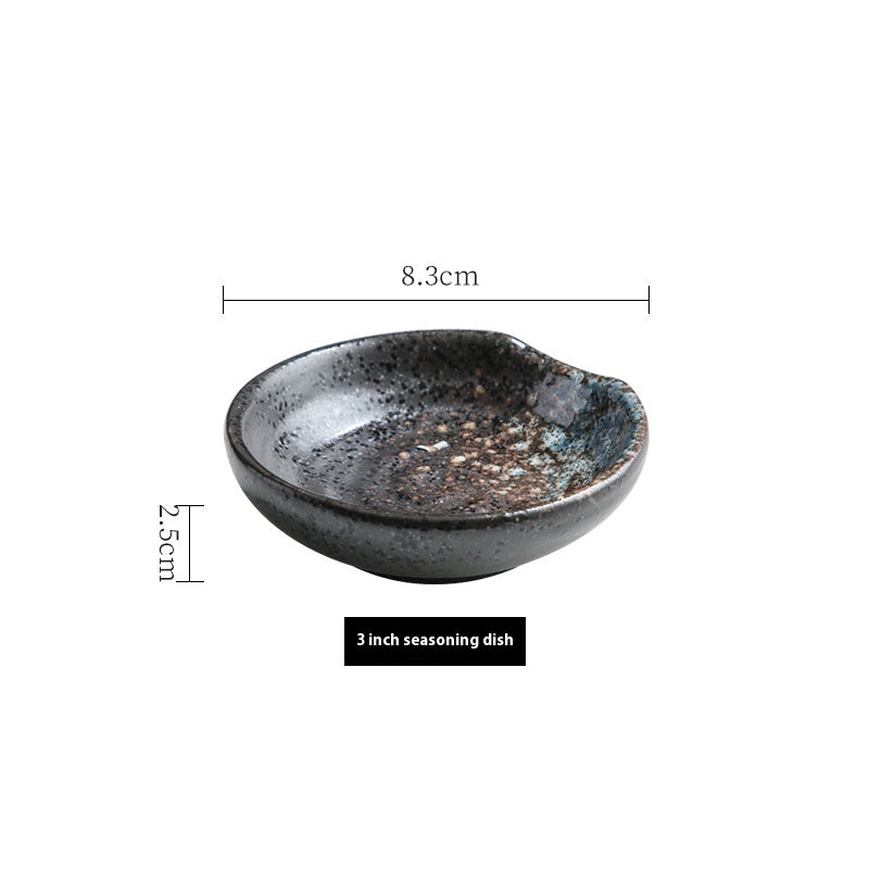 Ceramic Condiment Saucer Dish Set for Kitchen & Dining