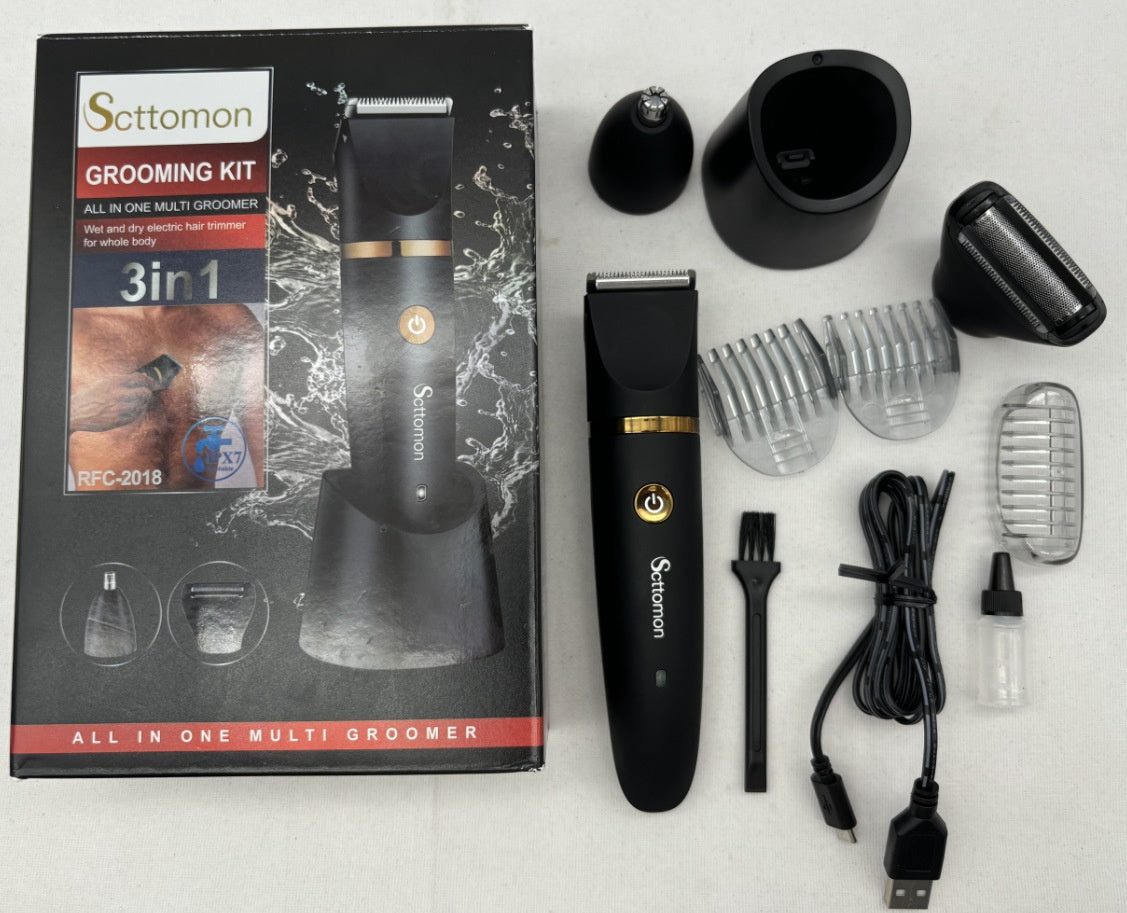 Men's Hair Clipper & Trimmer Kit – Battery Powered