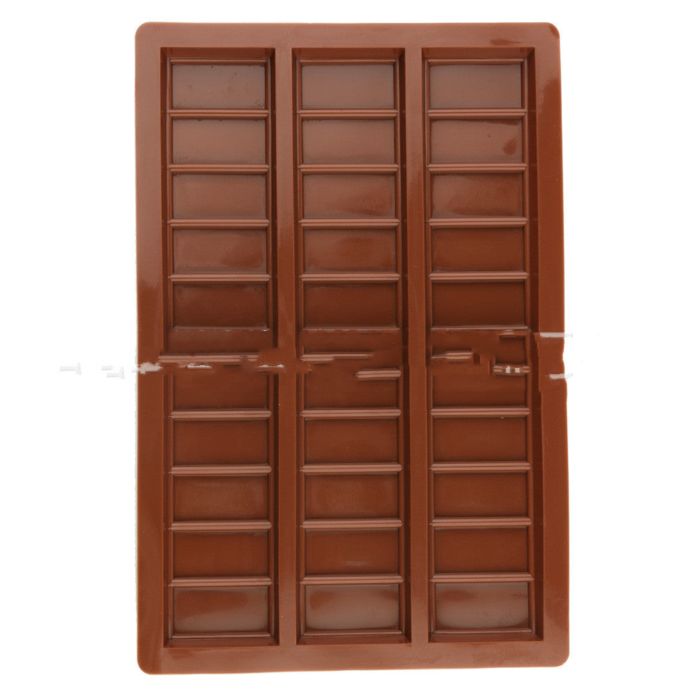Silicone Chocolate Mold Baking Mold Non-Stick Rectangle Cake Mold - Brown