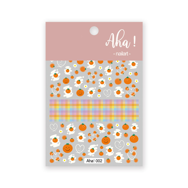 Fruit Nail Stickers Cherry Peach Lemon Orange Summer Nail Art Decals