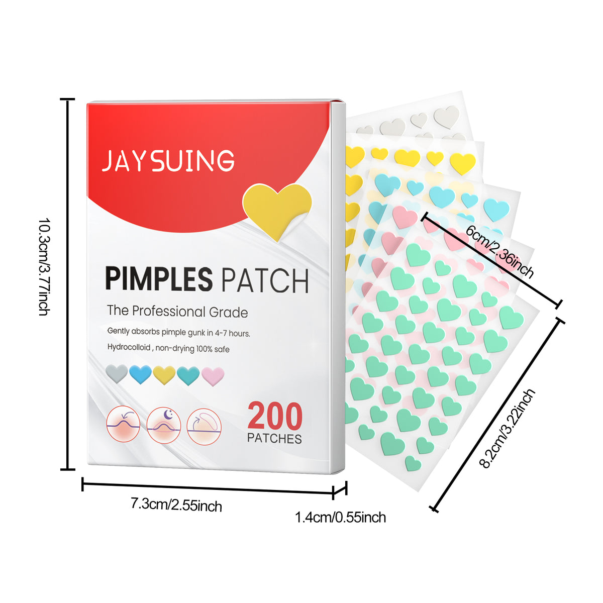 Love Clean Face Stickers 200pieces -1box