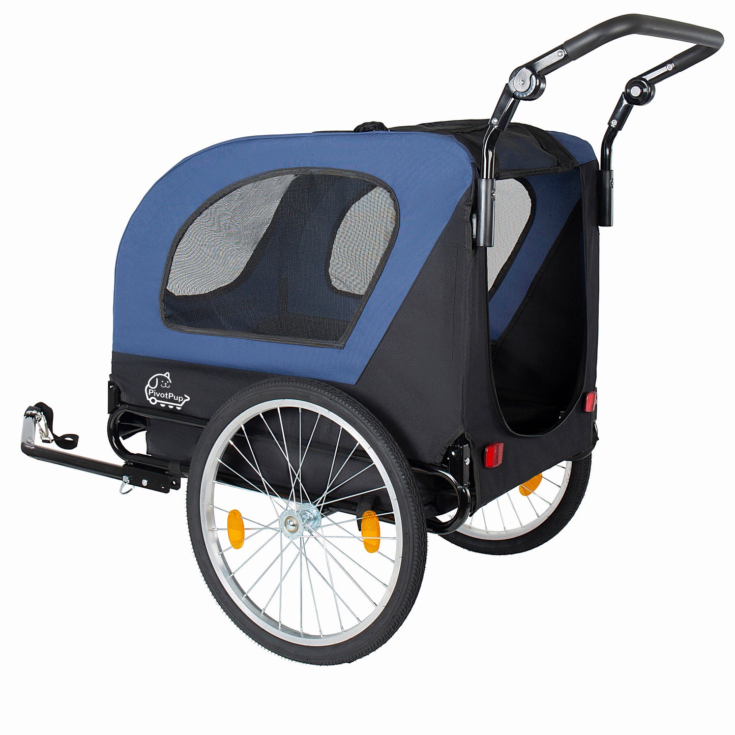 2-in-1 Bike Trailer & Pet Stroller For Dogs Up To 110lbs Foldable