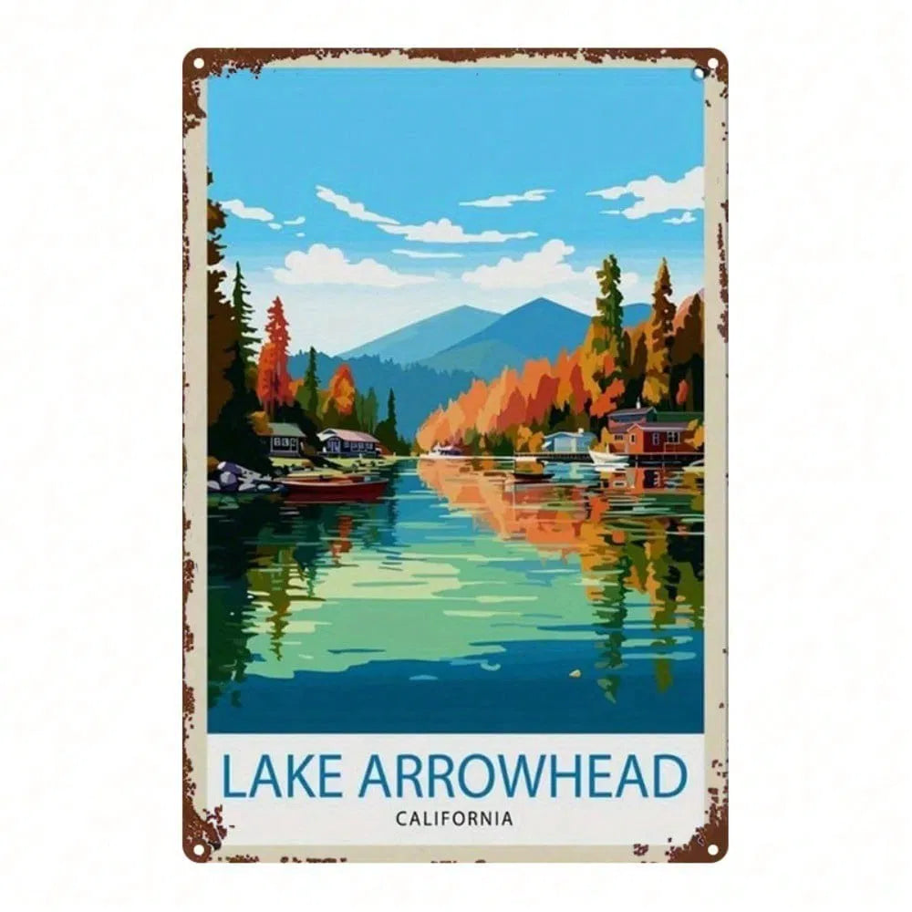 Arrowhead Lake California Metal Sign - Vintage Wall Art