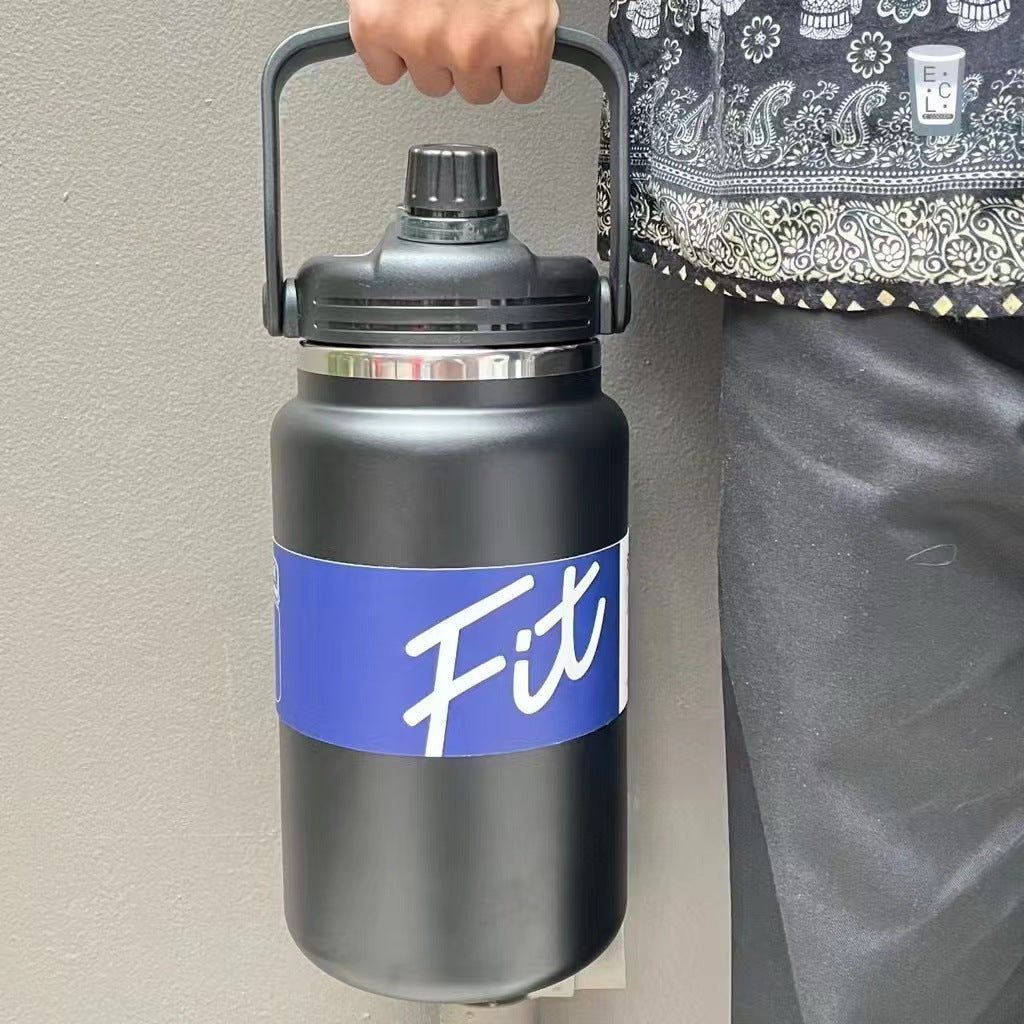 Multifunctional Insulated Stainless Steel Sports Kettle with Handle & Large Capacity