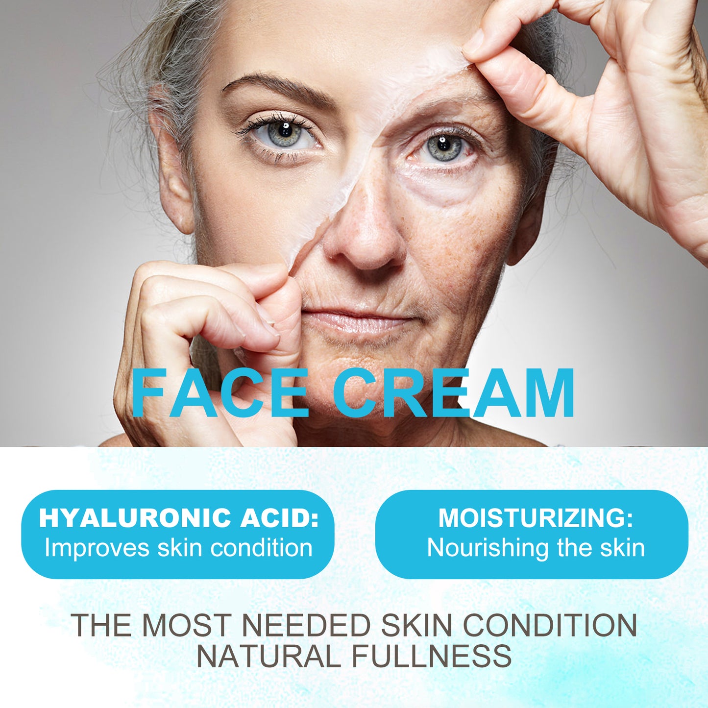 Hyaluronic Acid Face Cream - Anti-Aging Moisturizer for Fine Lines & Wrinkles