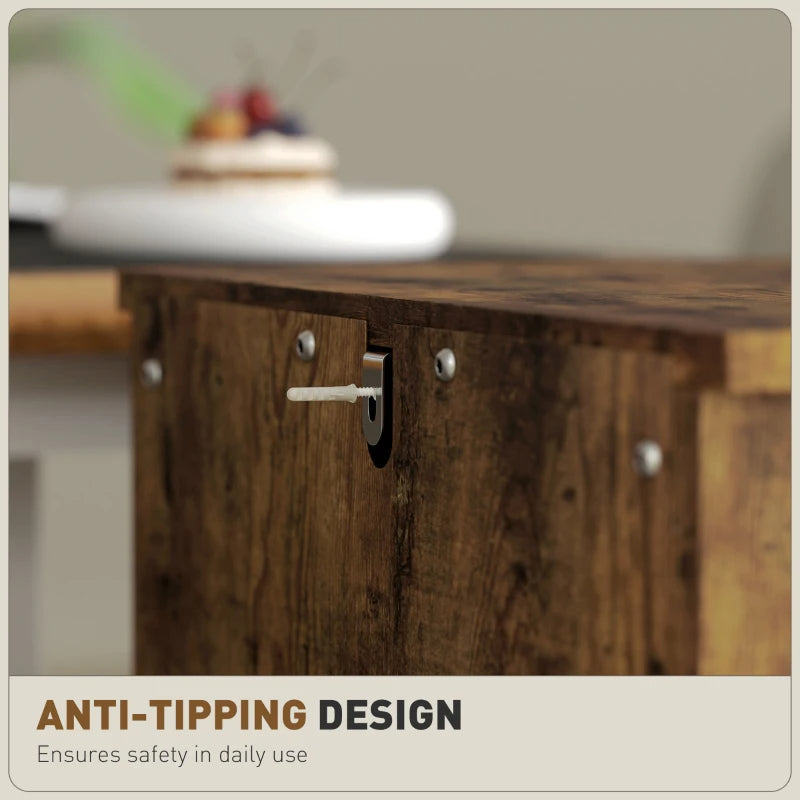 Rustic Farmhouse File Cabinet with 3 Drawers - A4 & Letter Size