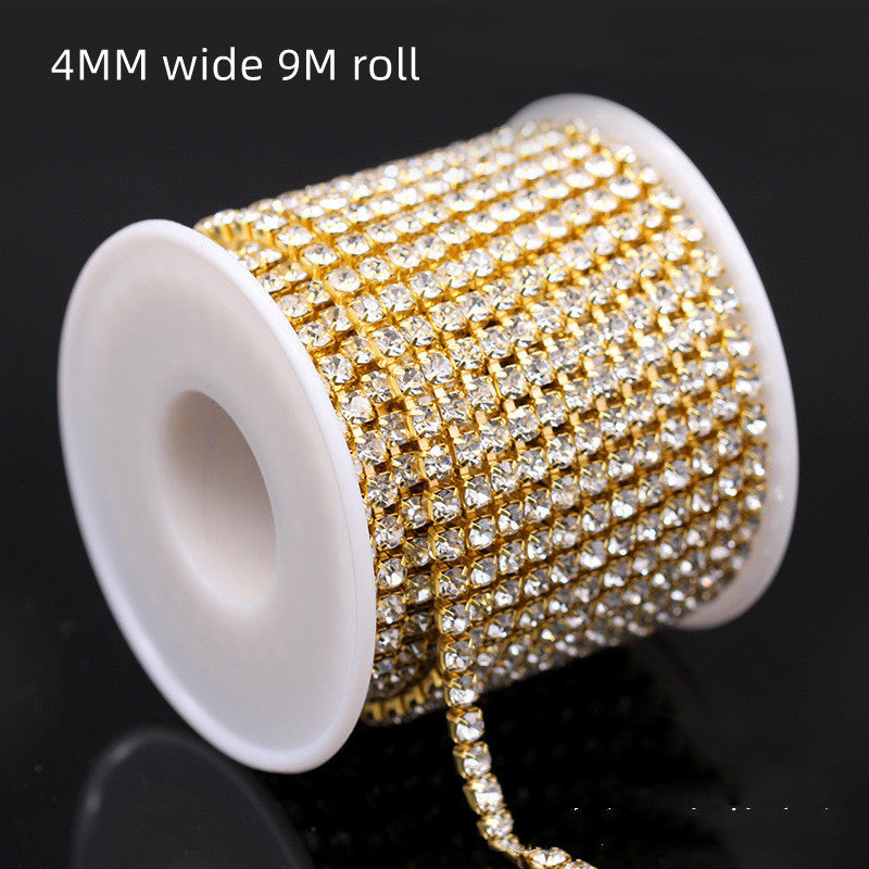 Rhinestone Chain for Jewelry Making and Craft Decor - Silver & Platinum Variants