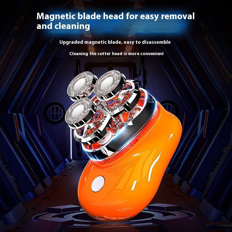 Electric Magnetic Floating Three-Blade Shaver